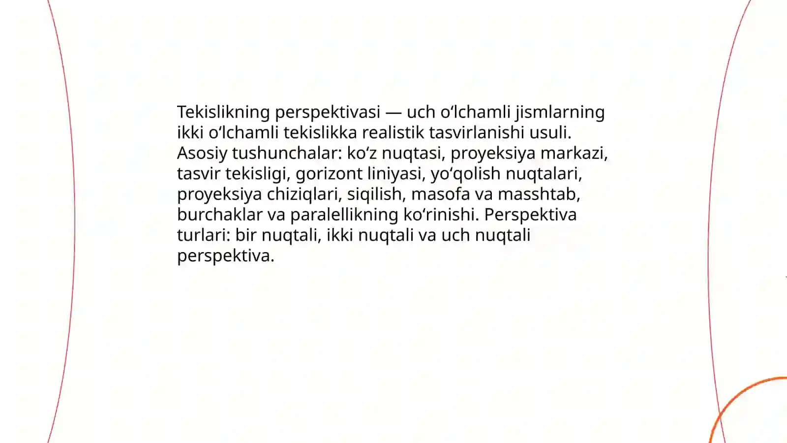 Tekislikning perspektivasi 3