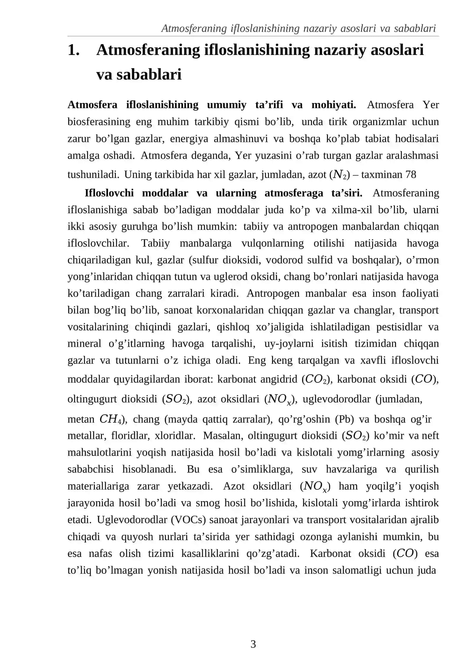 Atmosferaning ifloslanishining nazariy asoslari va sabablari 3