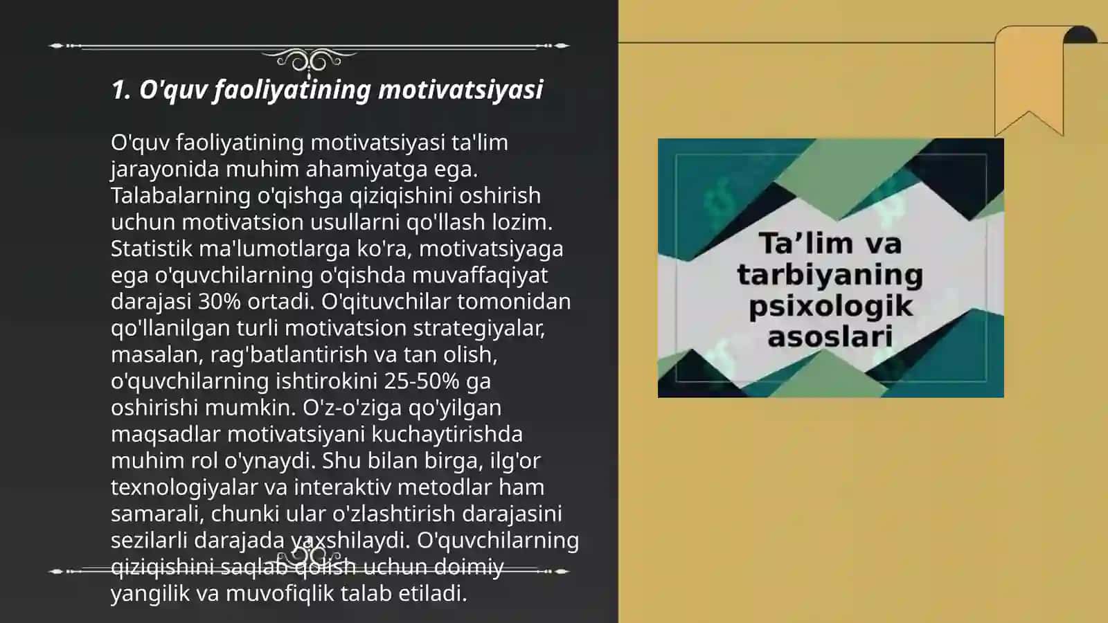 O‘quv faoliyatining psixologik xususiyatlari 3
