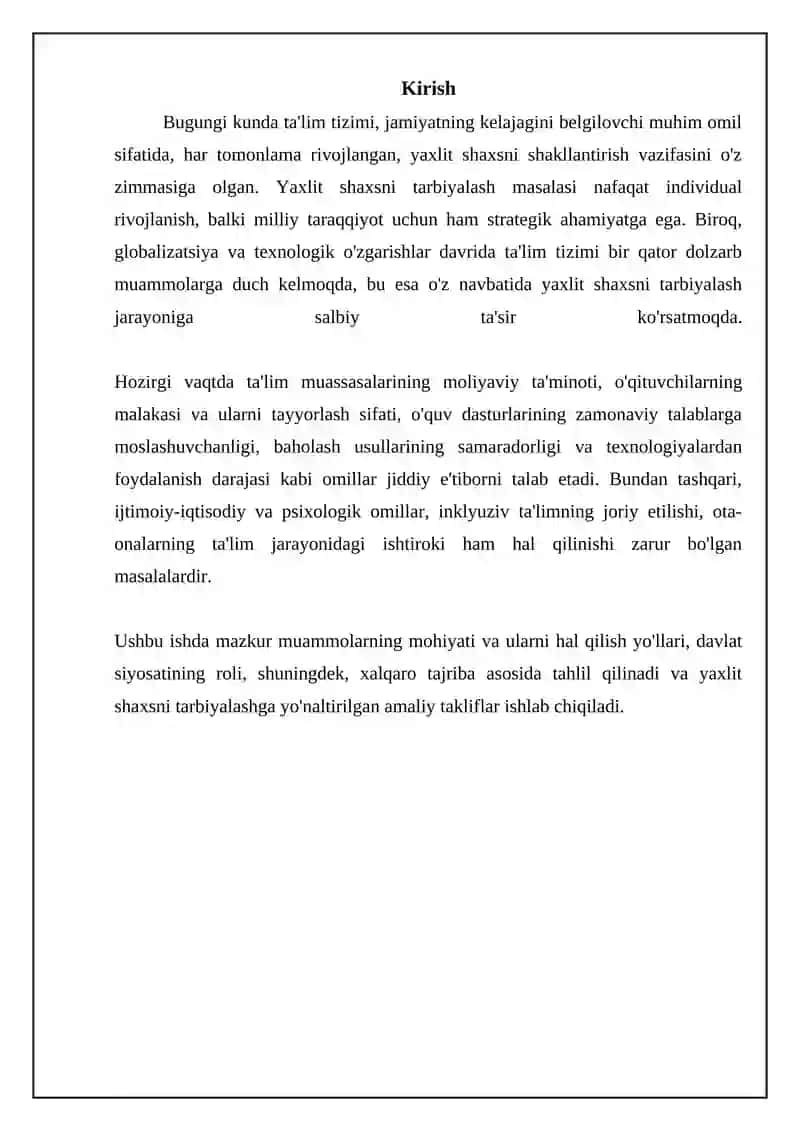Yaxlit shaxsni tarbiyalashdagi asosiy muammolar 3