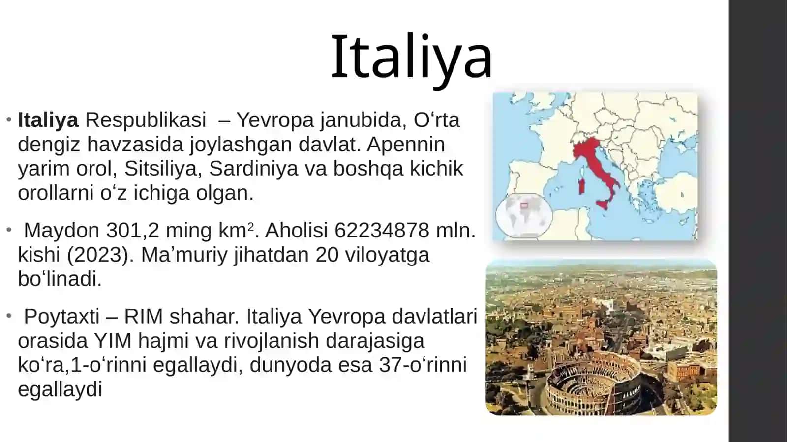 Italiyaning iqtisodiy siyosati va iqtisodiyot tarmoqlari 3
