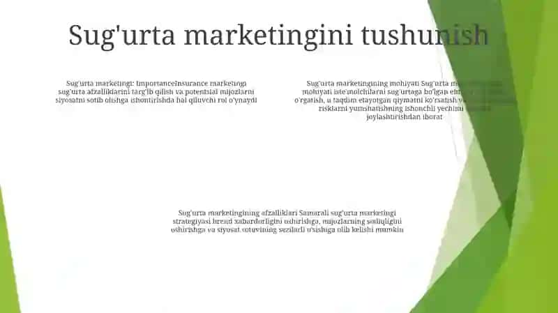 Sug'Urta Kompaniyalarida Sug'Urta Marketingning Mohiyati Va Ahamiyati 3
