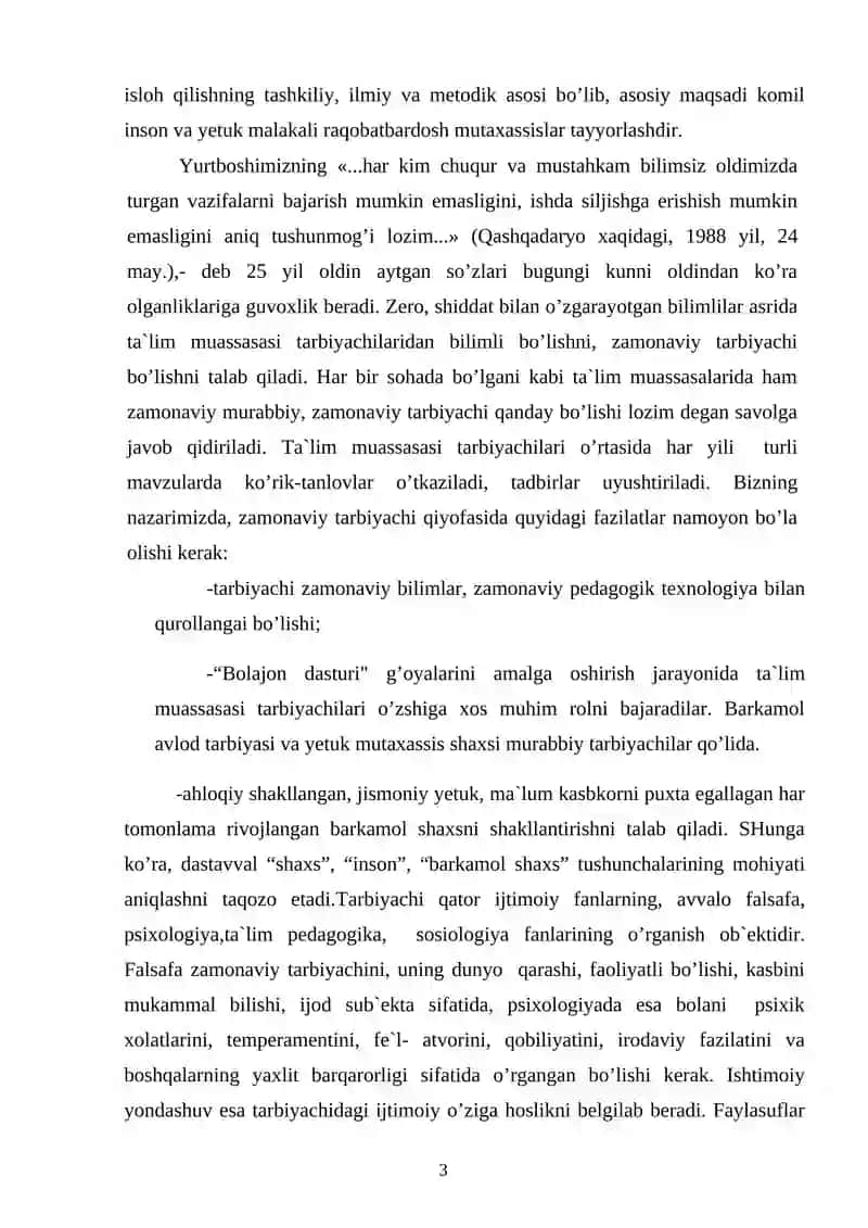 IMKONIYATI CHEKLANGAN BOLALARNI O'QITISH VA DARS JARAYONINI TASHKIL ETISHDA MAKTAB TARBIYACHILARINI VAZIFASI 3