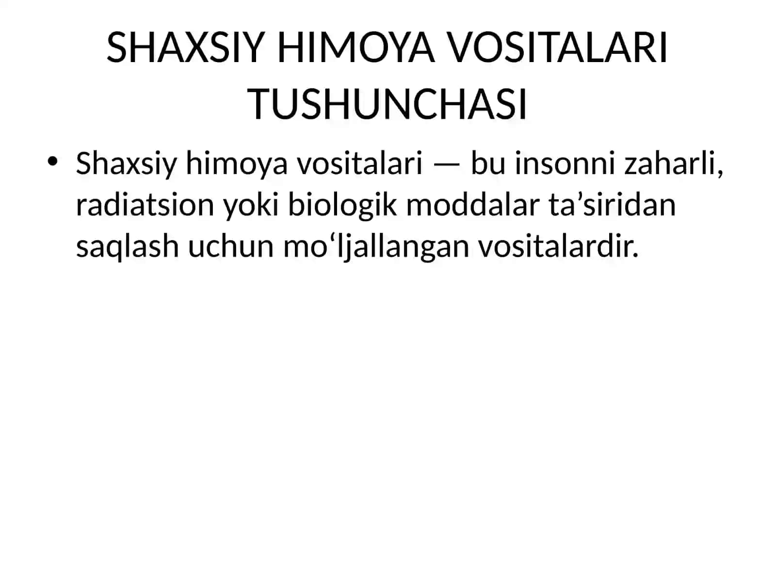 Shaxsiy himoya vositalari, maxsus himoya vositalari, shaxsiy tibbiy vositalar va ulardan foydalanish 3