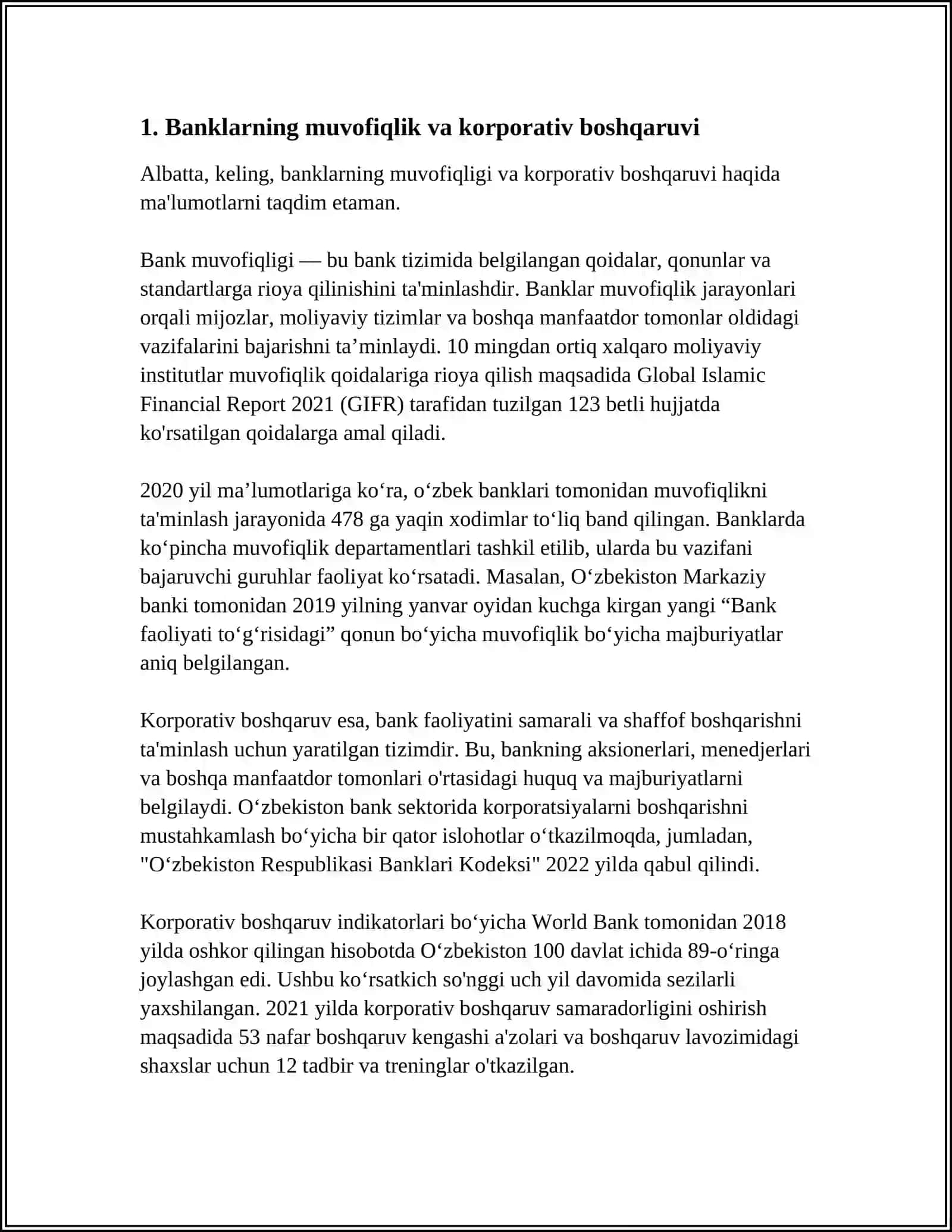 BANKLAR TASHKILIY TUZILMASINING HOZIRGI TENDENSIYALARI 3