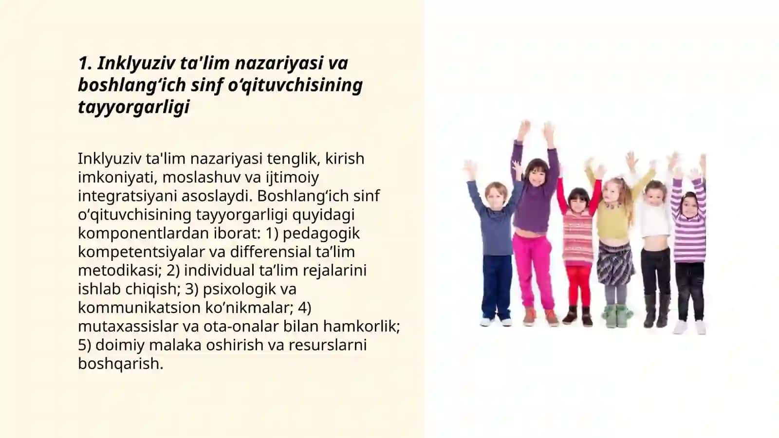 Boshlang‘ich sinf o‘qituvchisining inklyuziv ta'limga tayyorgarligini shakllantirish 3