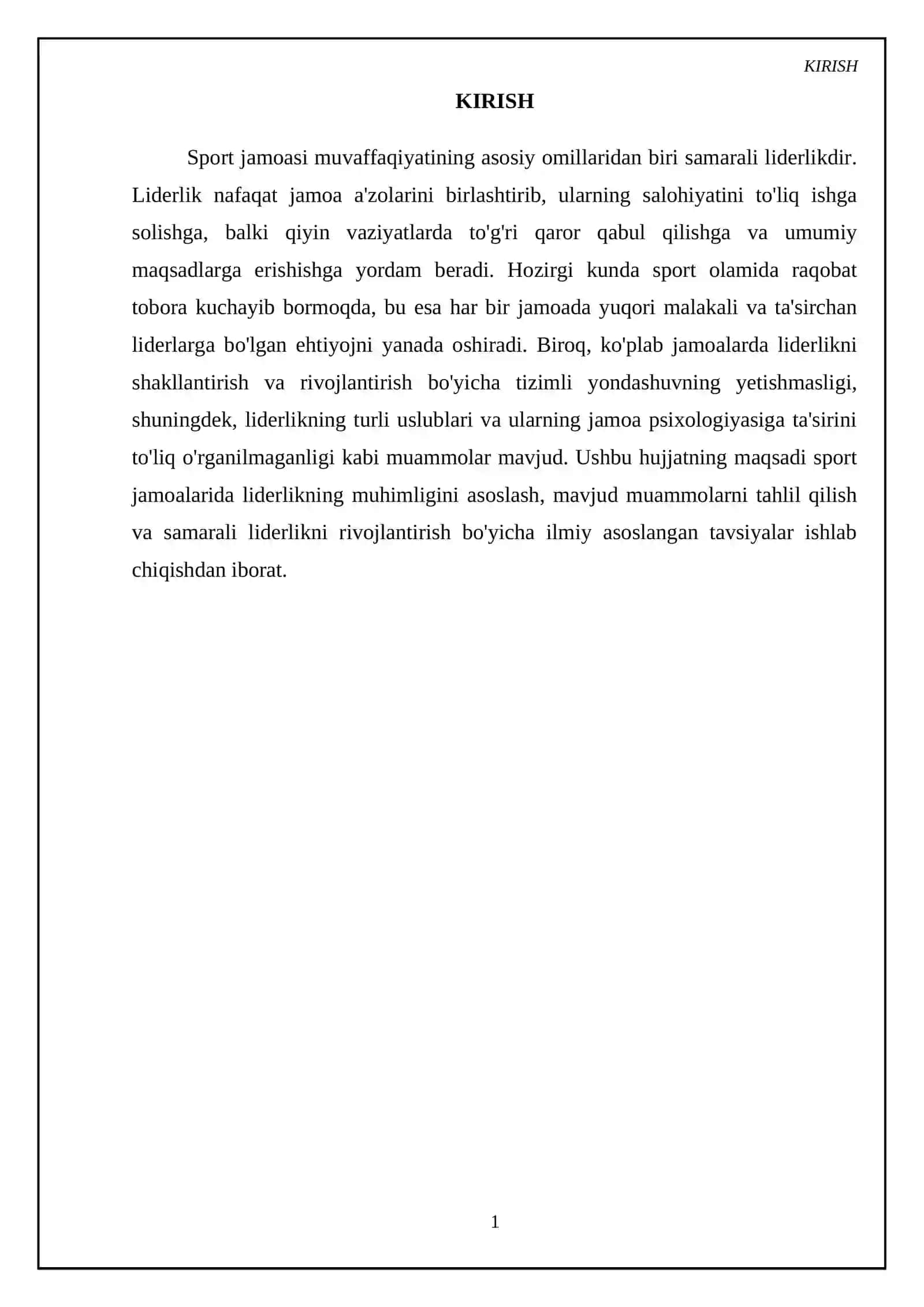 Sport komandasida liderlik 3