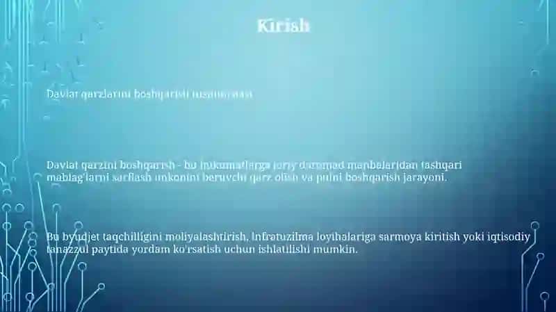 Davlat Qarzlarini Boshqarish Tushunchasi 3