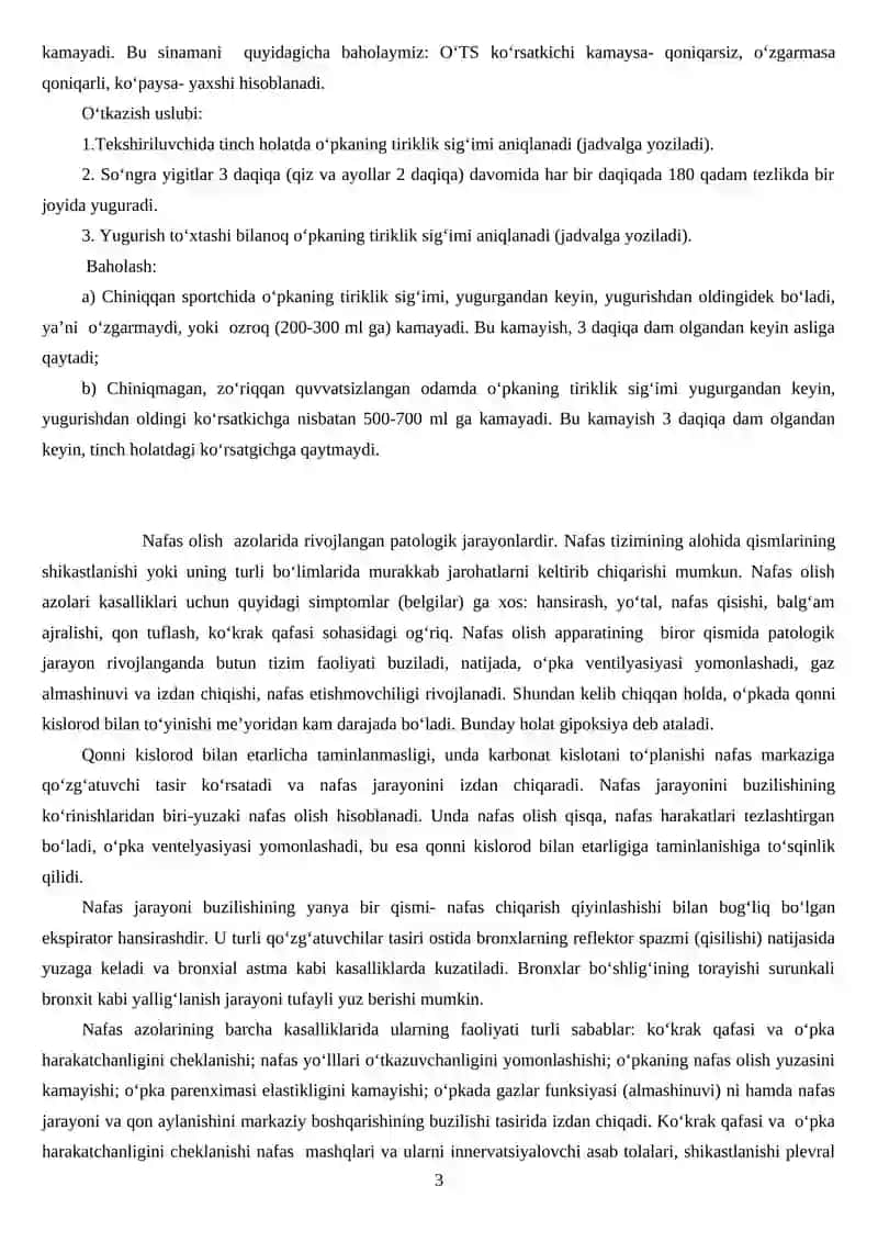 Funksional namunalar yordamida nafas olish tizimini o’rganish 3