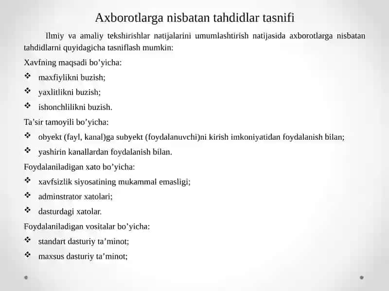 Axborot Xavfsizligiga Tahdidlar 3