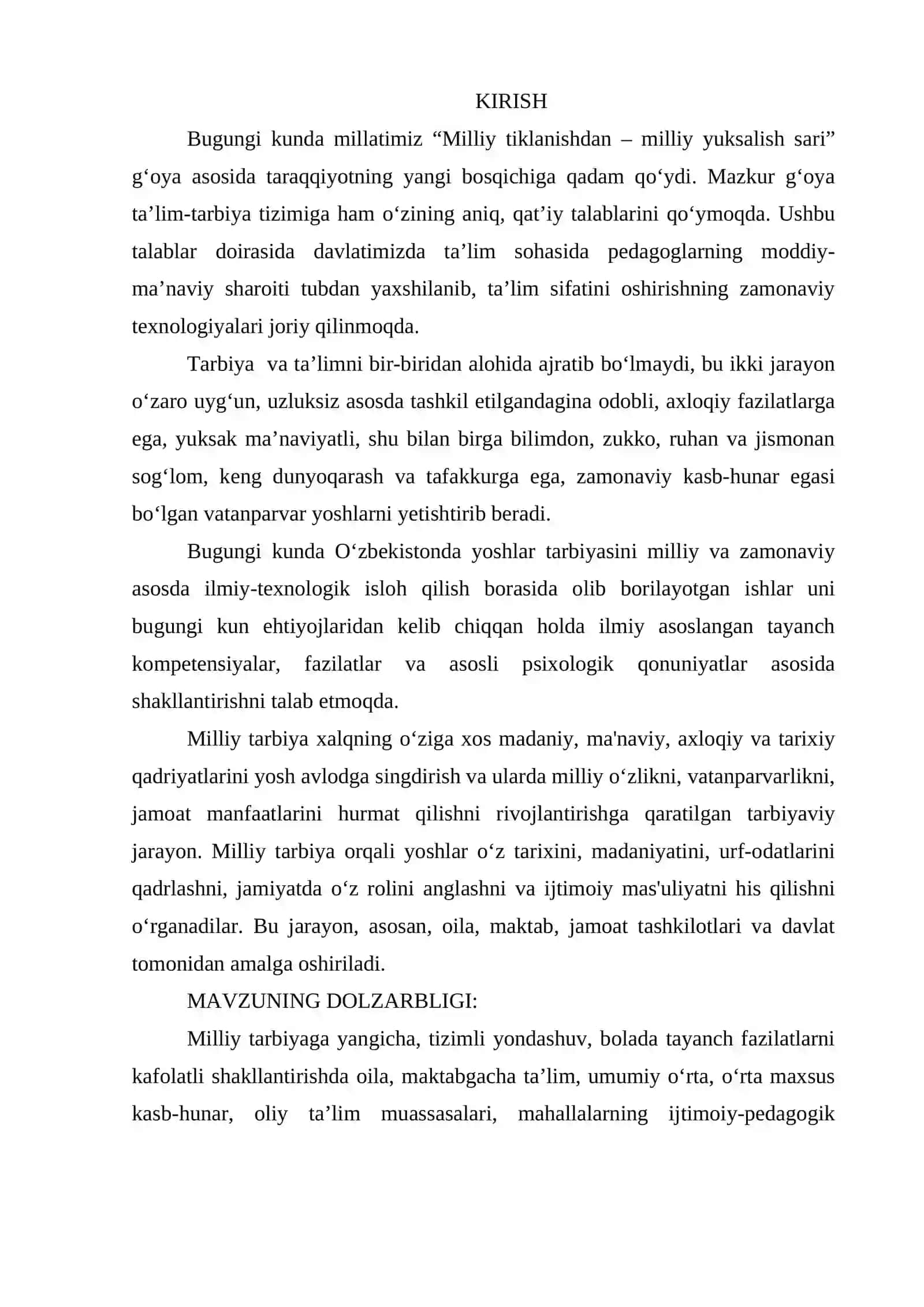 MILLIY TARBIYA METODLARINI AMALGA OSHIRISH MEZONLARI HAMDA MEXANIZMLARI 3