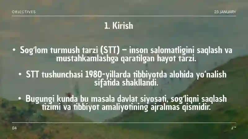 Sog'lom turmush tarzini shakllantirish bo'yicha o'tkaziladigan chora-tadbirlarda tibbiyot xodimlar etikasi. Shaxslararo muloqot Notiqlik san'ati omma oldida chiqish ko'nikmasi 3