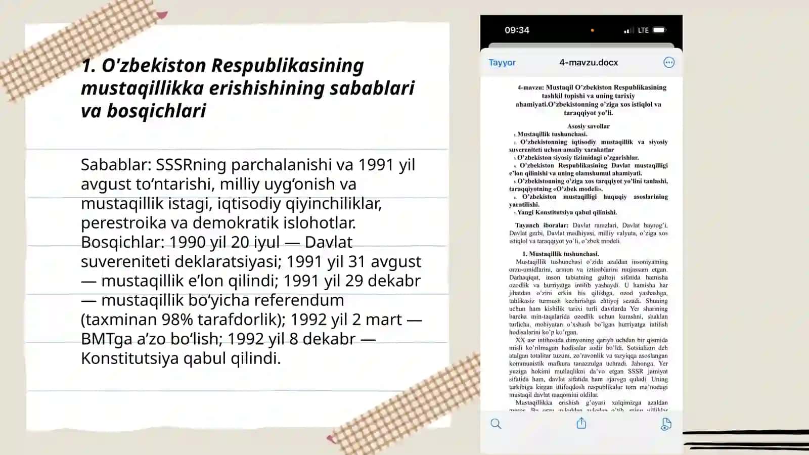 O'zbekiston Respublikasining tashkil topishi va uning tarixiy ahamiyati 3