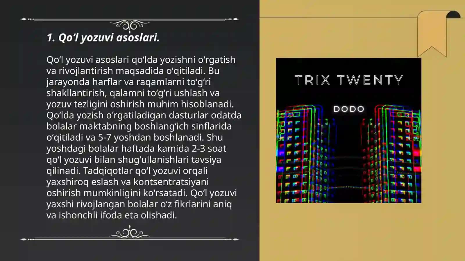 Qoʻl yozuvi asoslari 3