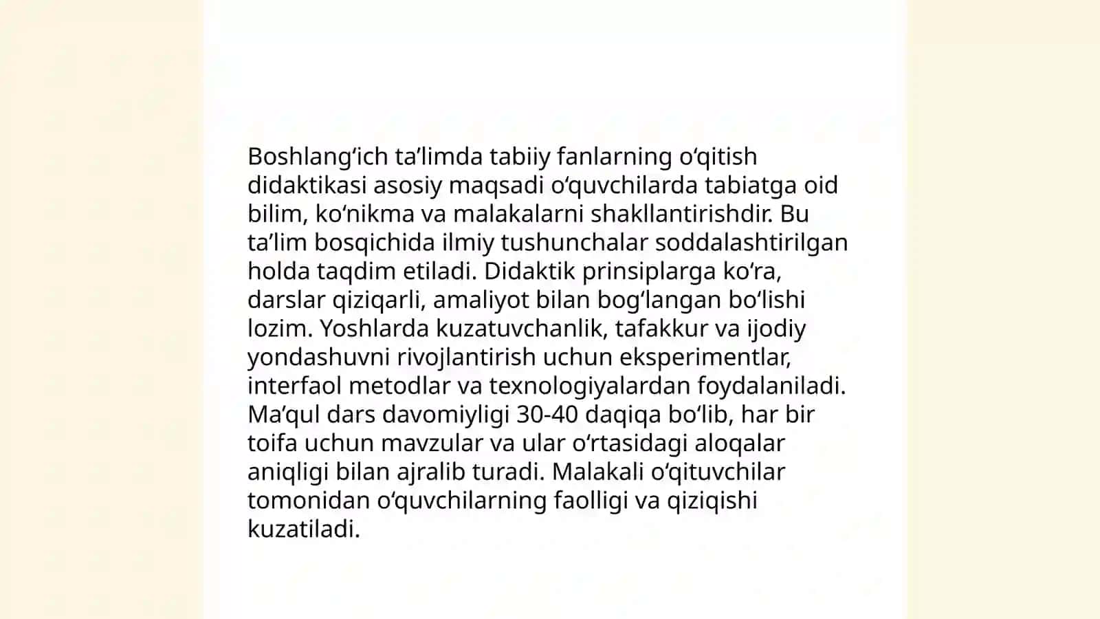 Boshlangʻich taʼlimda tabiiy fanlarning oʻqitish didaktikasi 3