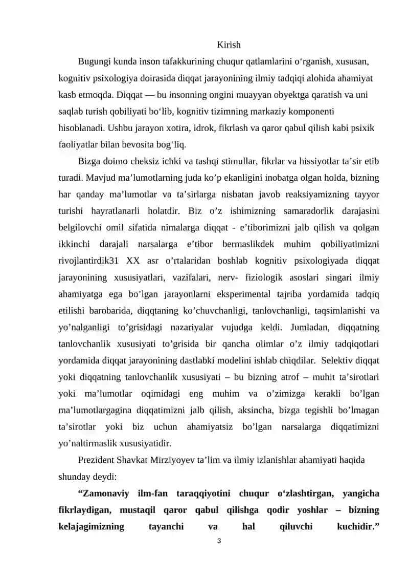 Kognitiv psixologiyada diqqat tadqiqotlari 3