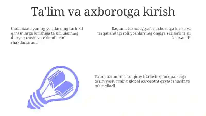 Globallashuv jarayonida yoshlarning ongiga taʼsir etuvchi omillar 3