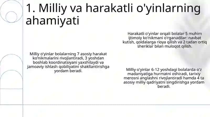 Bolaning yoshiga mos milliy va harakatli o'yinlarni tanlash mezonlari 3