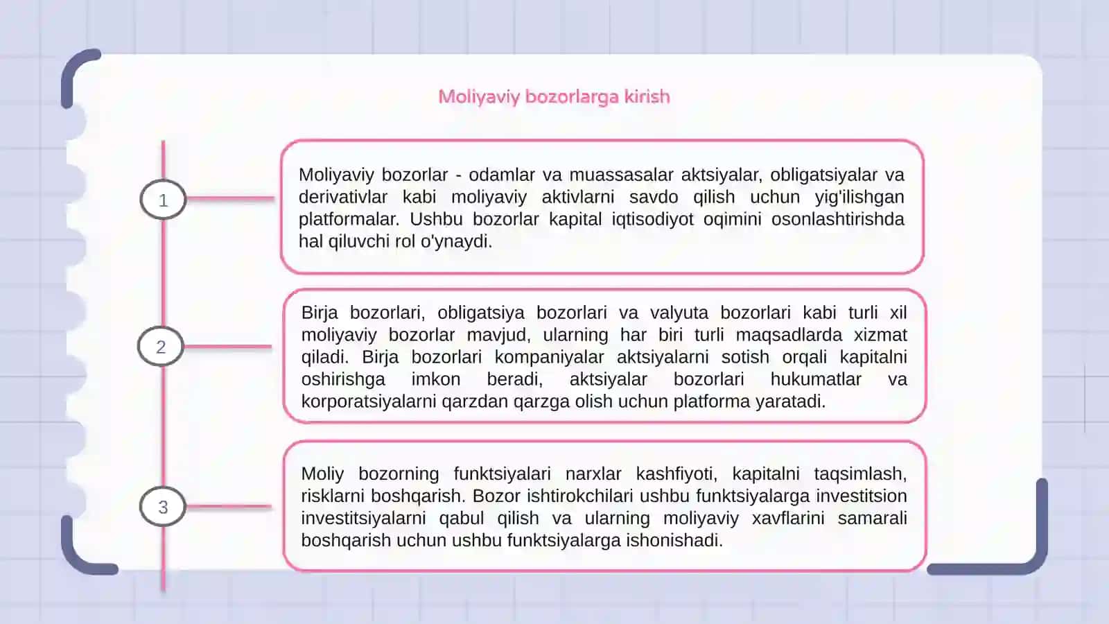 Moliya bozori, turlari va funksiyalari 3