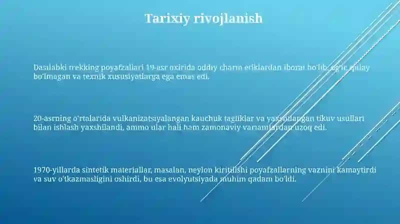 Trekking Poyafzallari: Texnik Rivojlanish va Materiallar 3