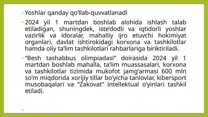 Oʻzbekiston– 2030 strategiyasining asosiyyoʻnalishlari—insonparvardavlat qurishyoʻlida 3