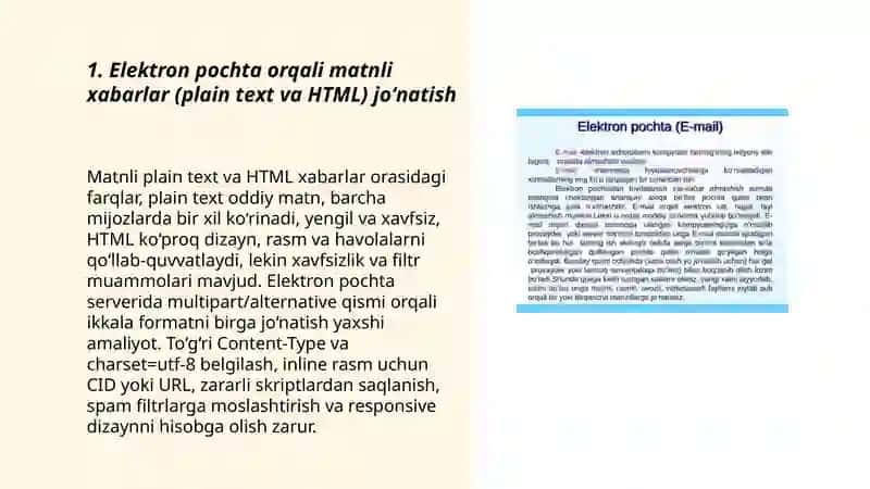 Elektron pochta orqali turli xil axborotlarni joʻnatish 3