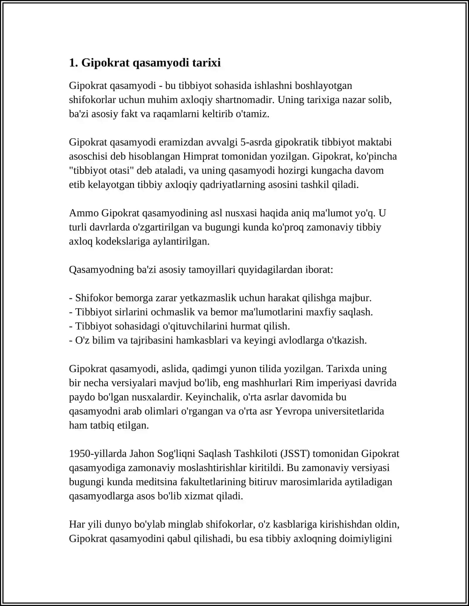 Gipokrat Qasamyodi 3