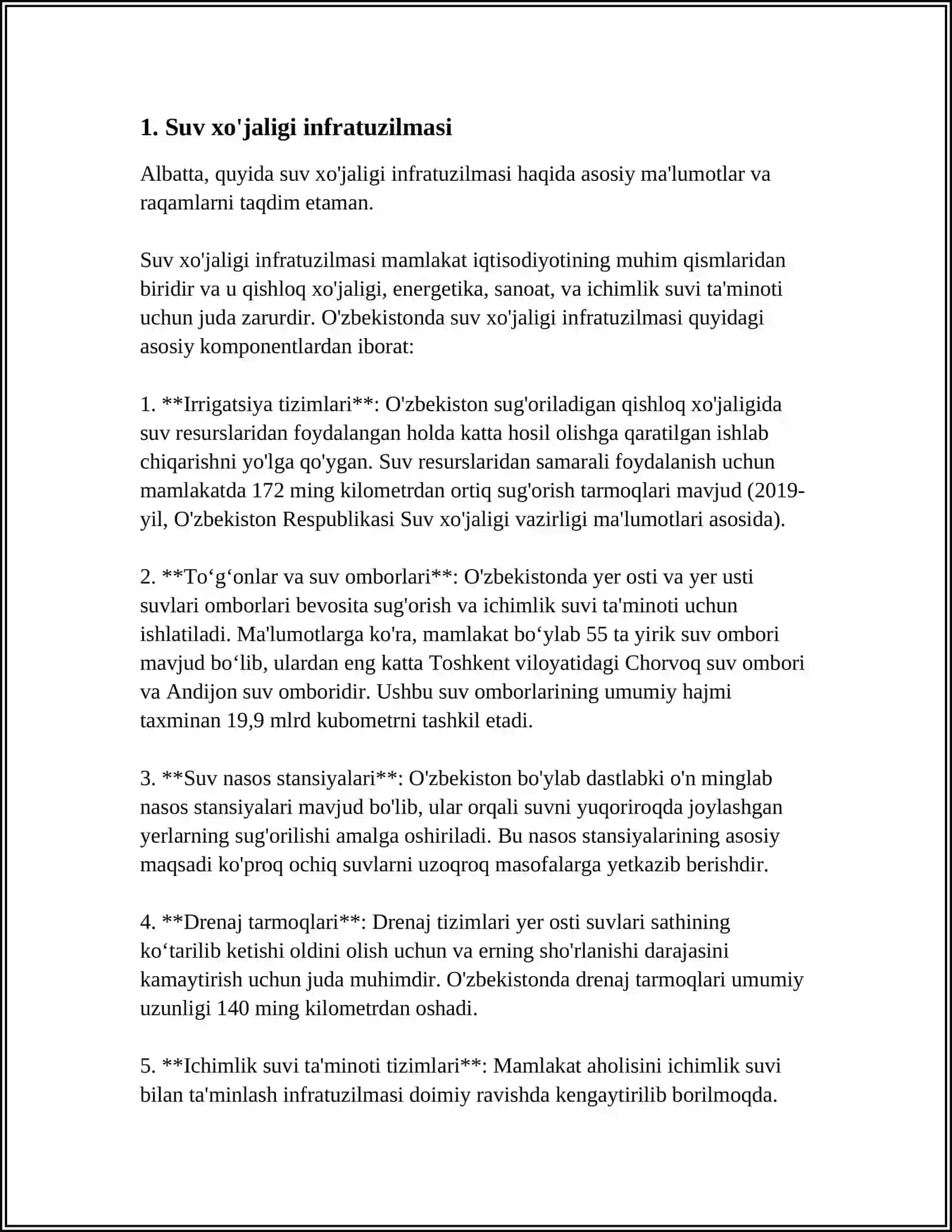 Suv xo'jaligi infratuzilmasi 3