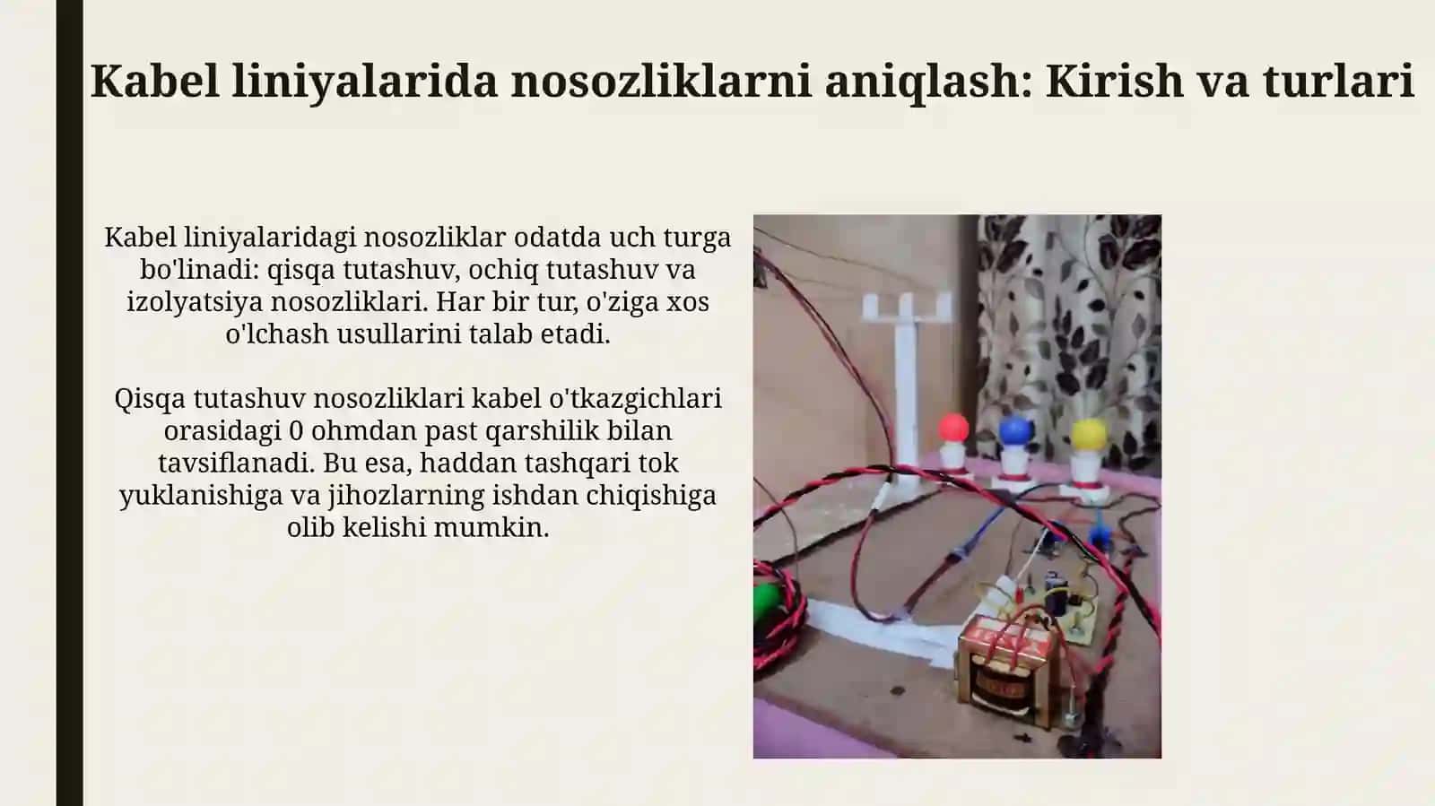 Kabel liniyalarida nosozliklarni aniqlash 3