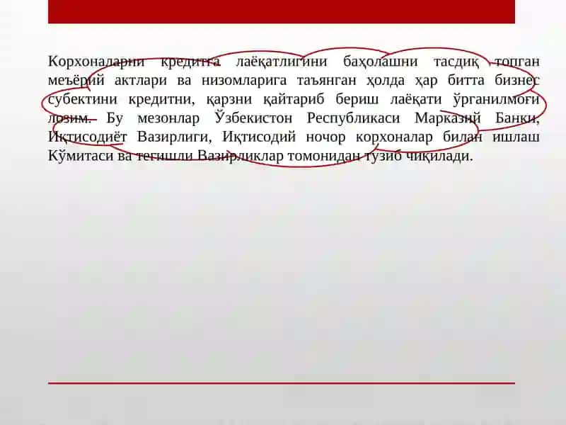 Kreditga layoqatlik tahlili 3