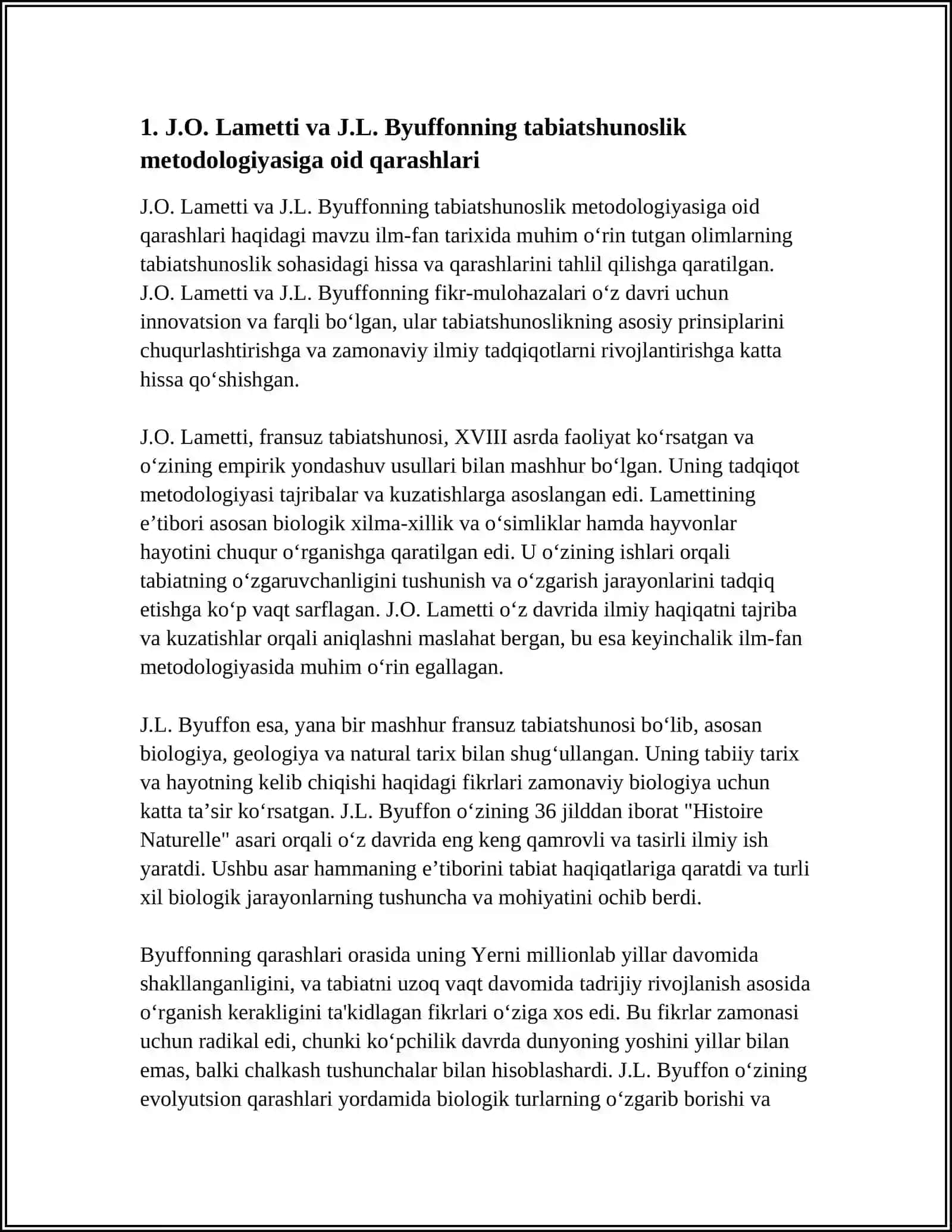 J.O LAMETTI J.L.BYUFFONING QARASHLARI 3