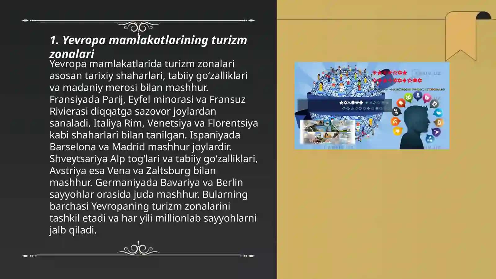 Yevropa mamlakatlarining turizm geografiyasi 3