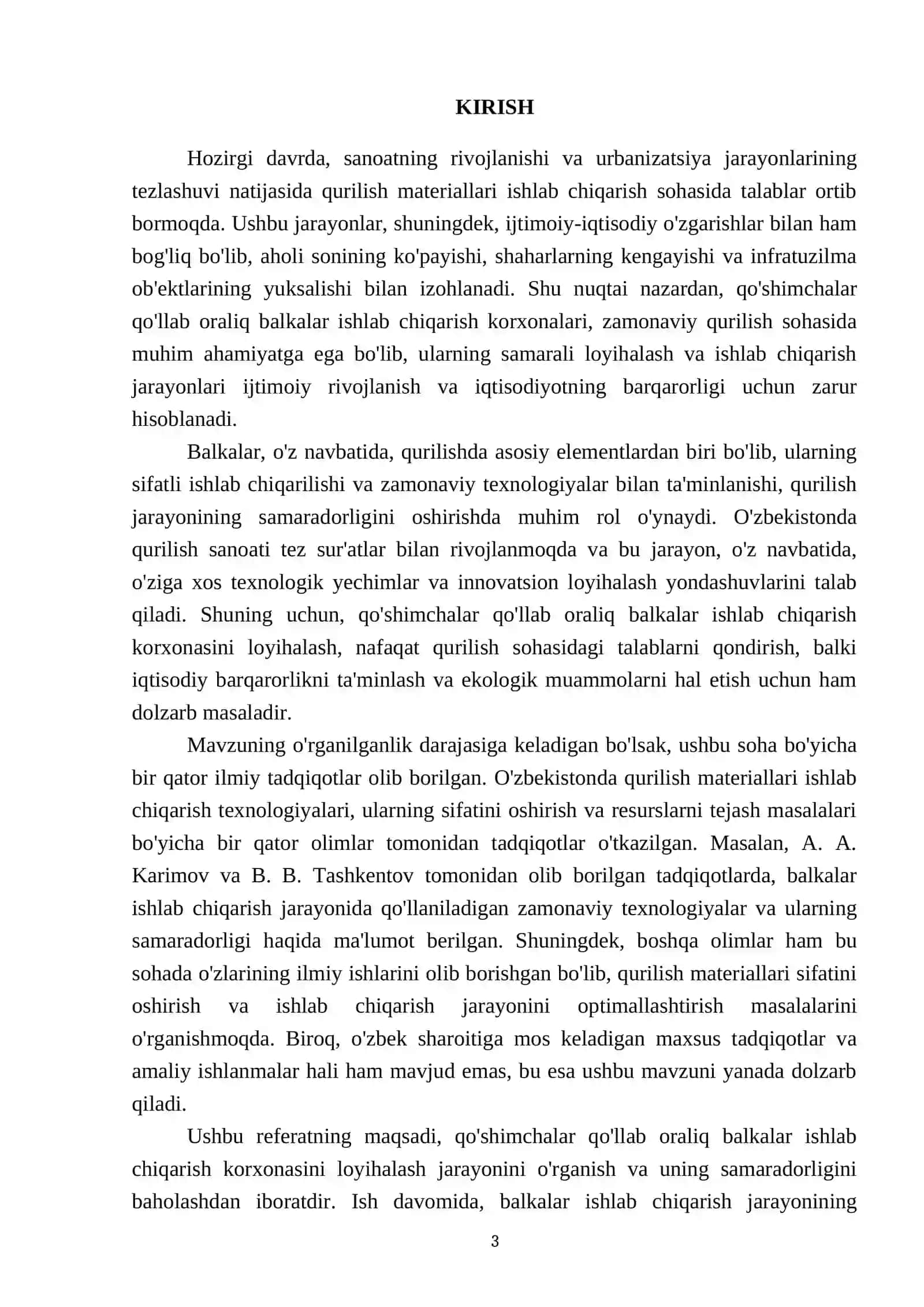 Qo'shimchalar qo'llab oraliq (prolet tuzilishidagi) balkalar ishlab chiqarish korxonasini loyihalash 3
