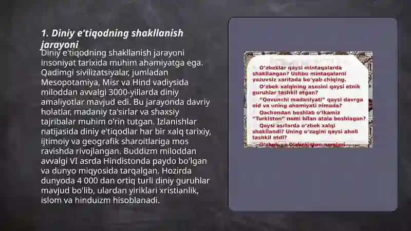Dalillash va ishonch e'tiqodning shakllanish jarayoni 3