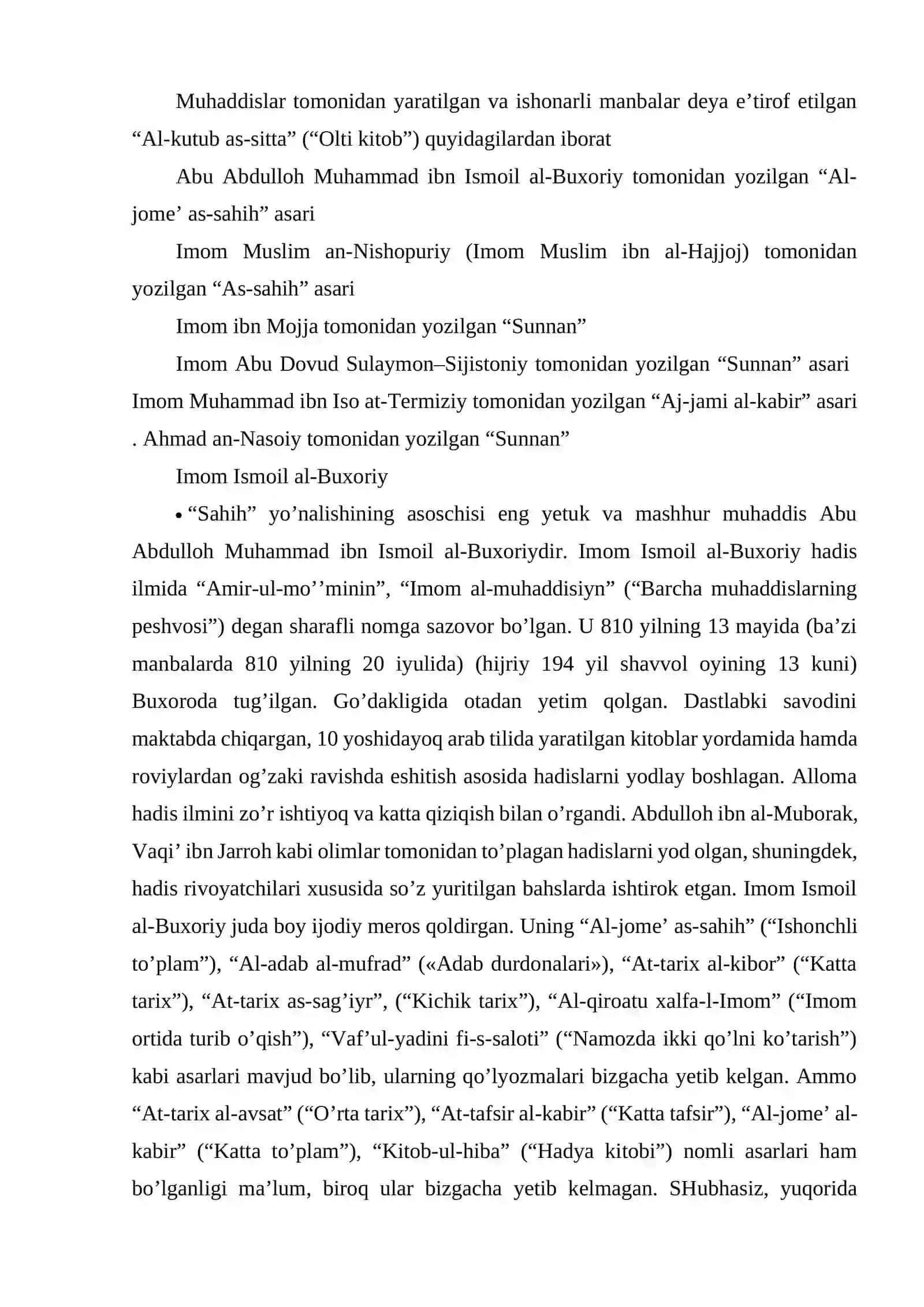 Imom al-Buxoriyning pedagogik g’oyalari 3