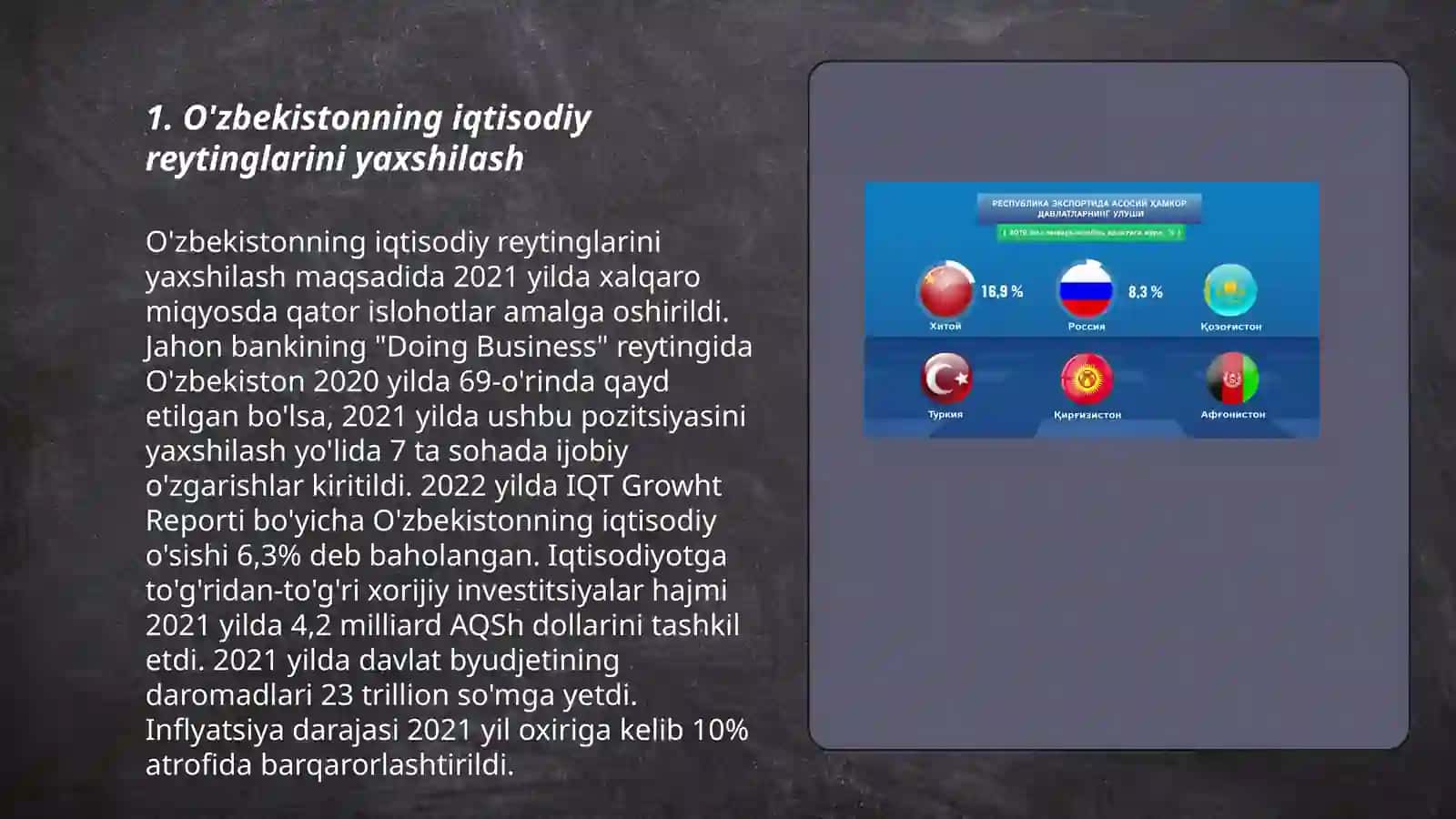 O'zbekistonni halqaro reytinglardagi ko'rsatgichlarini ko'tarishning tarixiy va siyosiy ahamiyati 3