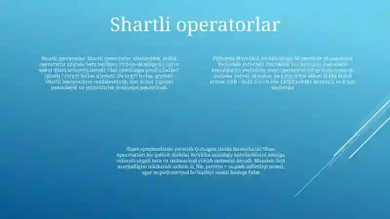 Pythonda Murakkab KoʻRinishdagi Matematika Masalalarini Yechishda Shart Operatorlarini QoʻLagan Holda Dasturlarini Yaratish 3