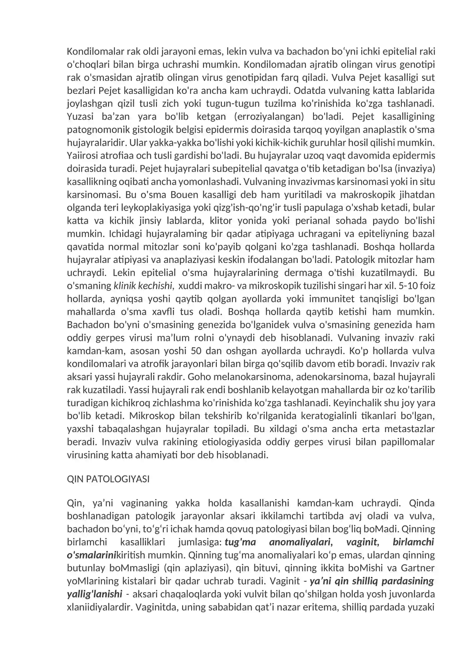 Ayollar jinsiy organlarining kasalliklari. Fallopi naylari patologiyasi. Tuxumdonlar patologiyasi. Homiladorlik patologiyasi 3