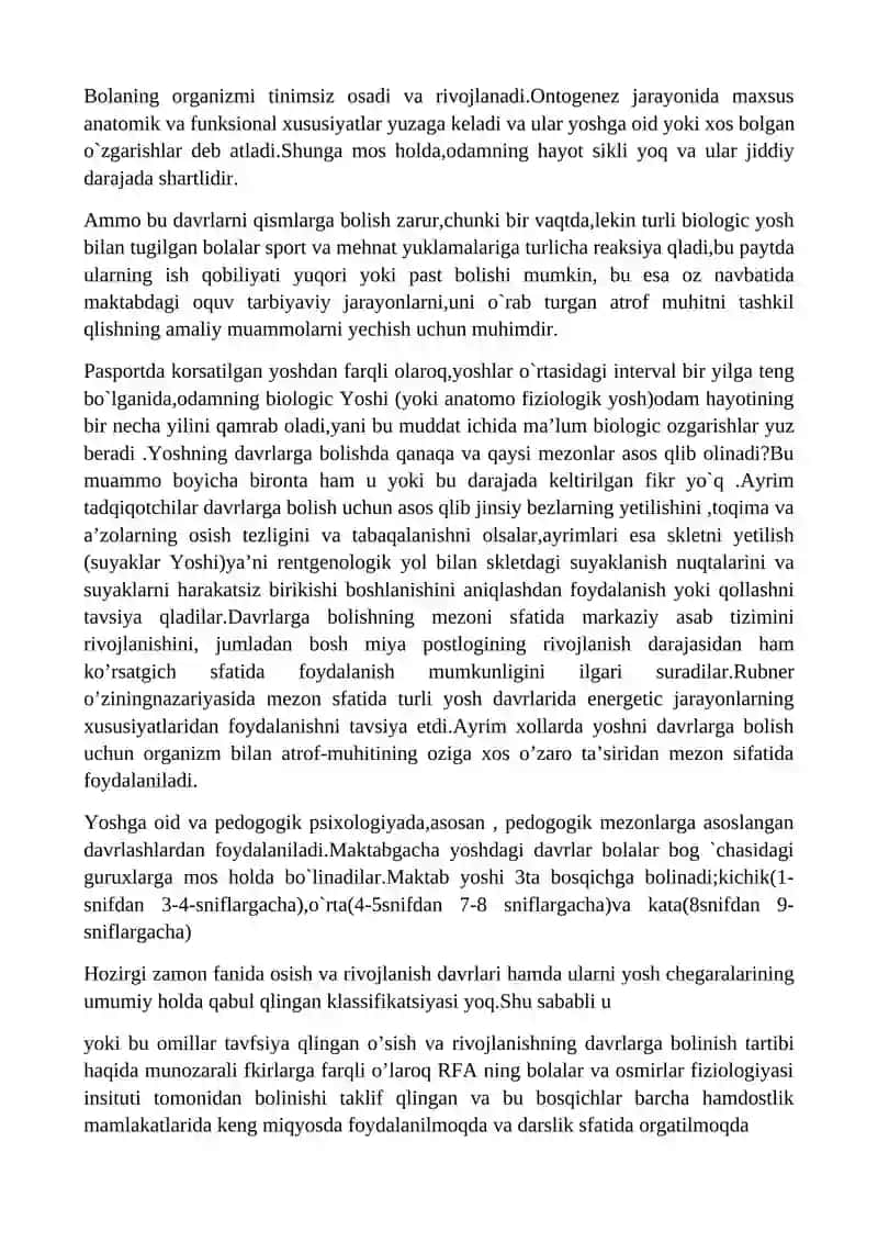 ONTOGENEZNING ILK BOSQICHLARIDA INSONNING PSIXIK RIVOJLANISHIGA XOS XUSUSIYATLAR. 3