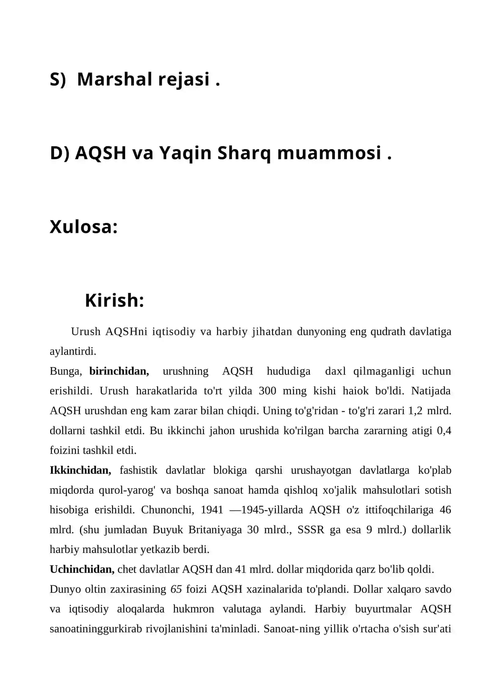 AQSHning 1945 – 1975 yillardagi tashqi siyosati 3