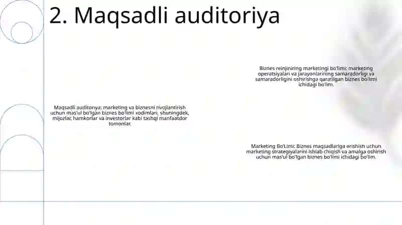 Biznes Rejaning Marketing BoʻLimi 3