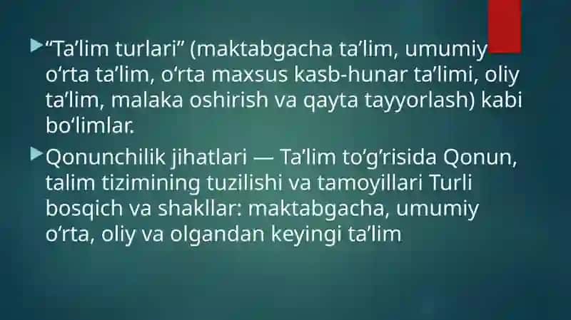 Mustaqillik yillarida o’zbekiston fan ta’lim sport san’at adabiyot va sog’liqni saqlash tizimi rivoji 3