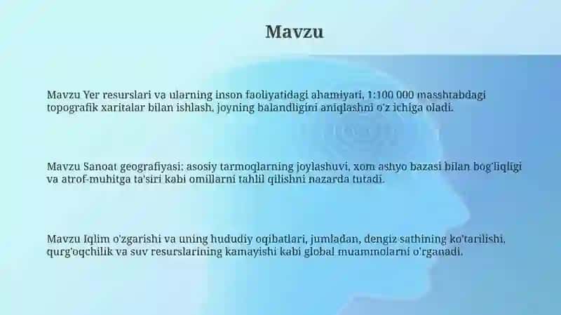 Yer resurslari va ularning inson faoliyatidagi ahamiyati 3