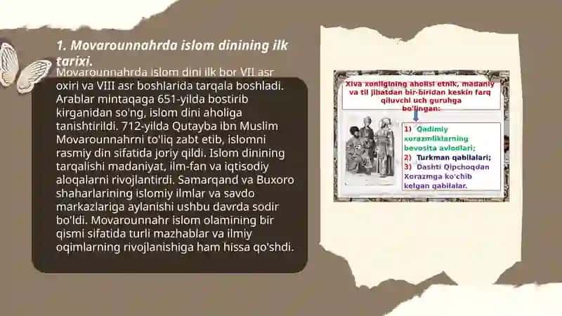 Movarounnahrda islom dinining tarqalishi va madrasa ta'limi shakllanishining ijtimoiy madaniy hayotiga ta'siri 3
