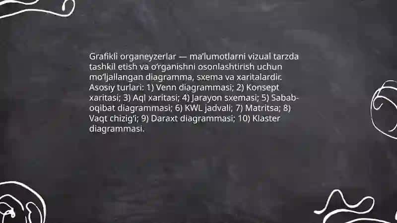 Grafikli organeyzerlar vositalari bilan tabiiy fanlarni oʻrgatish 3