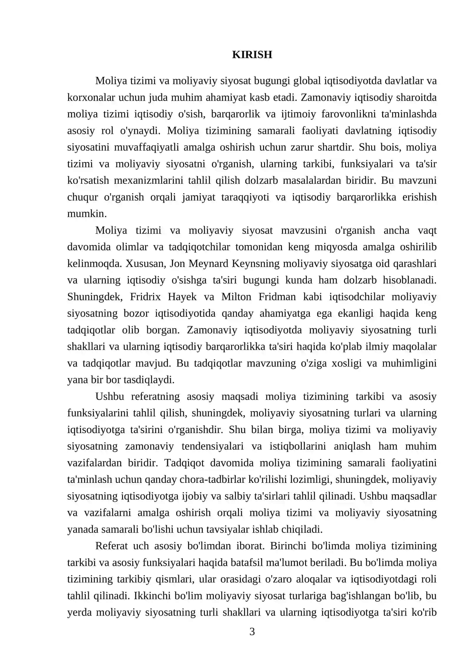 Moliya tizimi va moliyaviy siyosat 3