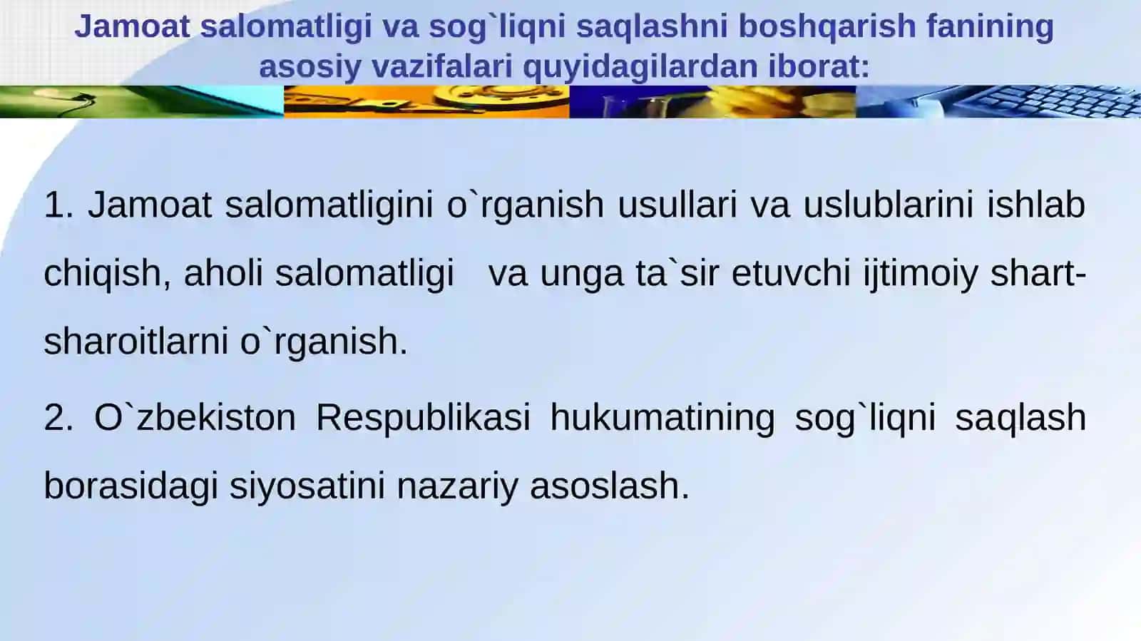 Jamoat salomatligi va sog`liqni saqlashni boshqarish 3