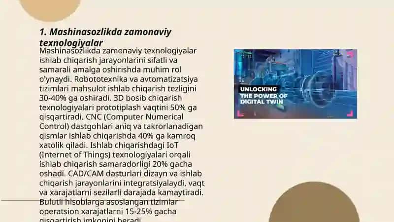 Mashinasozlik texnologiyasi boʻyicha mustaqil ish 3