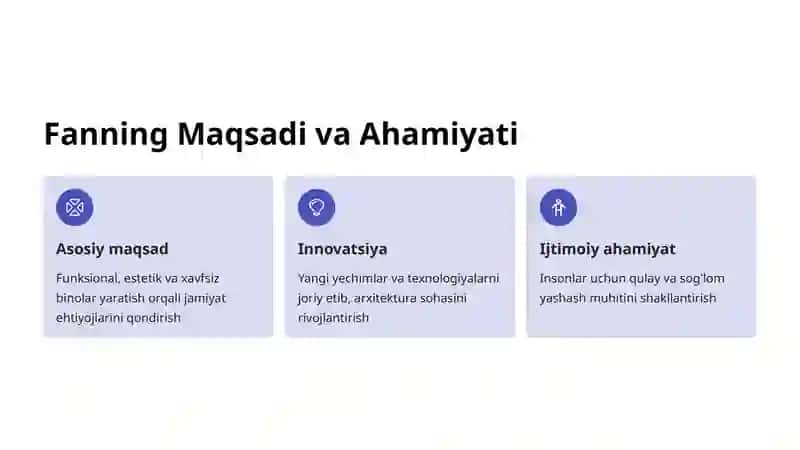 Arxitekturaviy Loyihalash Fani 3