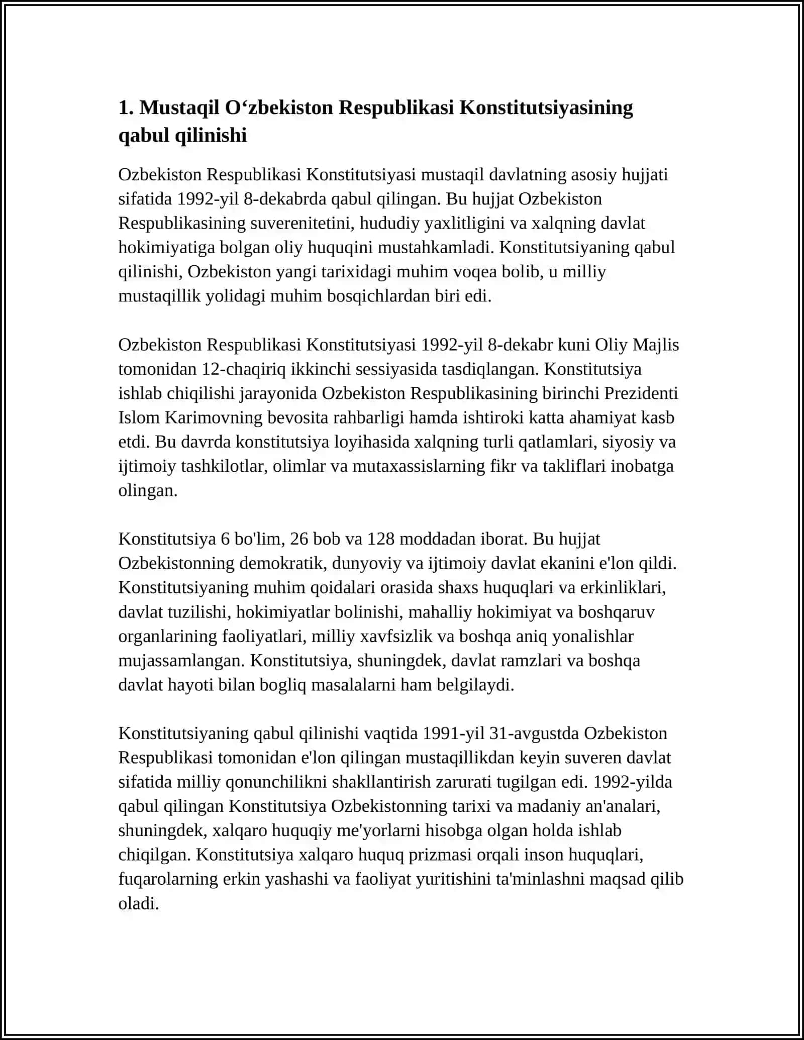 Oʻzbekiston Konstitutsiyasi qabul qilinishi 3